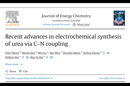 王升富教授團(tuán)隊(duì)在JournalofEnergyChemistry發(fā)表電化學(xué)尿素合成研究綜述論文